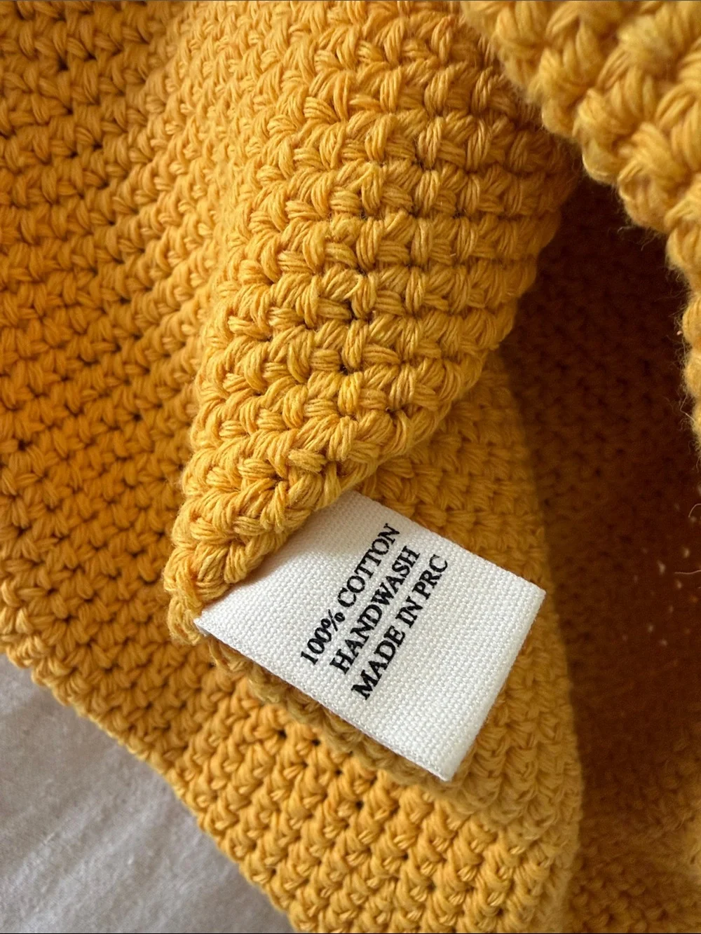 Boheme Crochet Bucket Hat - Mustard Yellow